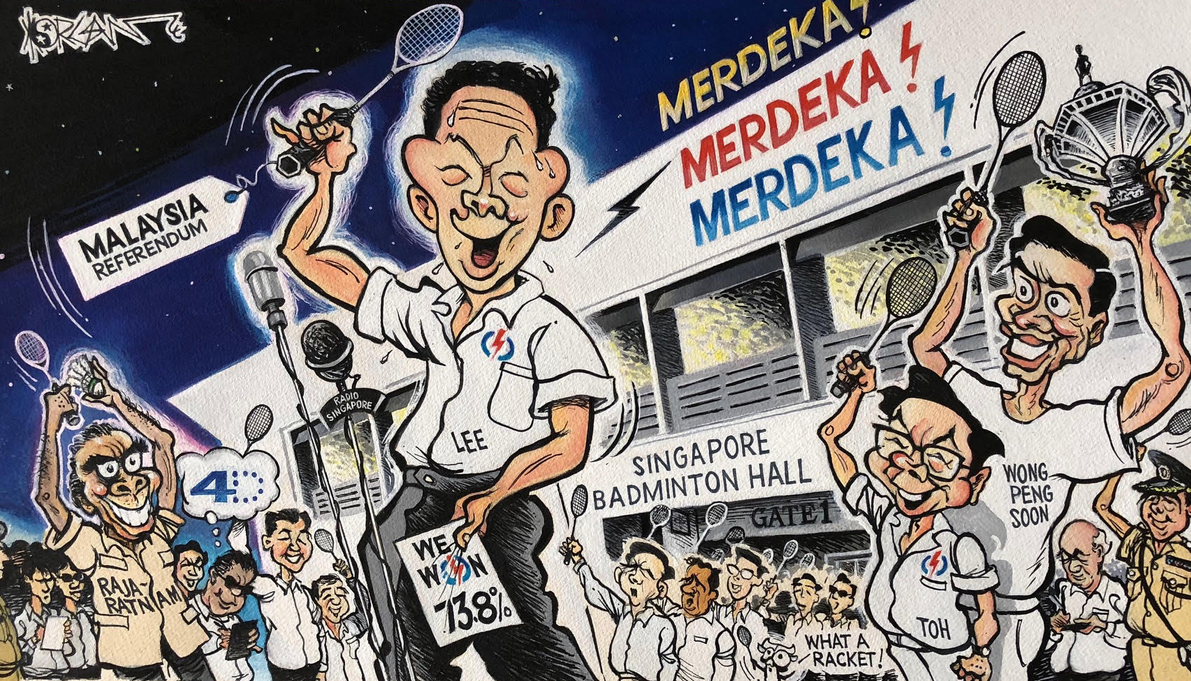 political cartoon battle of malaya