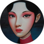 Beijing Opera, Oil on Canvas, 80cm diameter, 2011