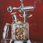 Heavy Smoker 老烟枪, Oil on canvas, 100x80cm, 2011