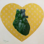 Golden rim Jade - Heart 金镶玉-心, Oil on canvas, 100x100cm, 2012
