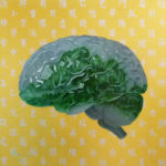 Golden rim Jade - Brain  金镶玉-脑, Oil on canvas, 100x100cm, 2012